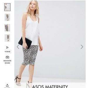ASOS maternity leopard print skirt